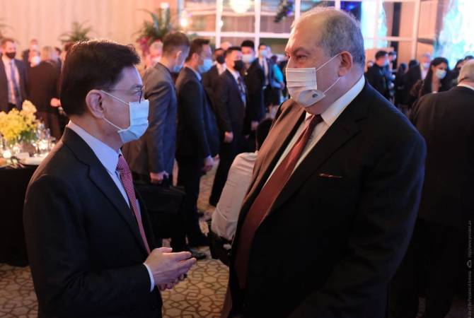 ՀՀ նախագահն ու Սինգապուրի փոխվարչապետը քննարկել են փոխգործակցության 
ընդլայնման հնարավորությունները

