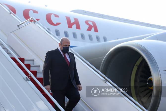 Russian Prime Minister arrives in Armenia