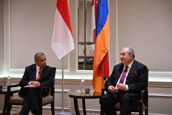 У Армении и Сингапура большой потенциал для сотрудничества в сферах 
здравоохранения и технологий: президент Армении