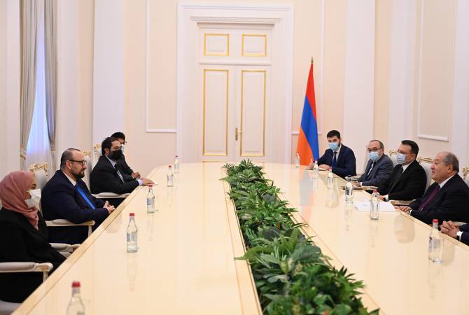 Le Président Armen Sarkissian a reçu la délégation de la société Masdar

