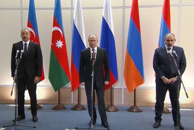 Путин отметил пункты договоренностей глав Армении, Азербайджана и РФ

