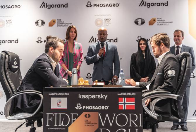 Непомнящий и Карлсен в пятый раз сыграли вничью в матче за мировую шахматную 
корону