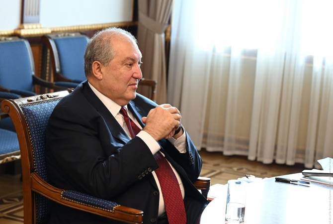 President Sarkissian holds meeting with doctor in economics Tatul Manaseryan 
