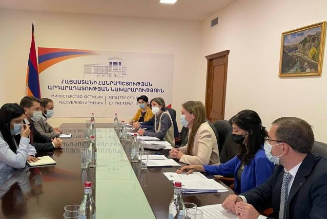 Министр юстиции Армении принял представителей ереванского офиса Совета Европы

