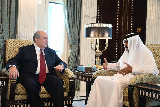 Armenian President, Father Emir of Qatar discuss development prospects of bilateral ties