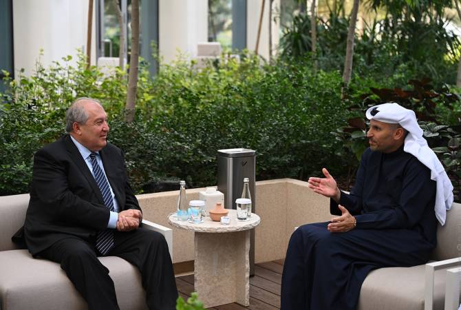 Le Président Armen Sarkissian rencontre le directeur exécutif de la société d'investissement 
"Mubadala"