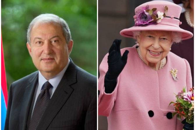 Горжусь, что способствовал развитию отношений между нашими странами: президент 
Армении поздравил королеву Елизавету II