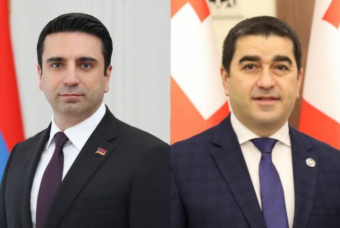 Les Chefs des Parlements d'Arménie et de Géorgie discutent des questions de coopération 
parlementaire