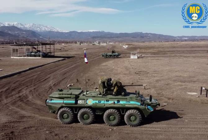 ՌԴ խաղաղապահները ԲՏՌ-82Ա զրահամեքենաների ներգրավմամբ Լեռնային 
Ղարաբաղում զորավարժություն են անցկացրել

