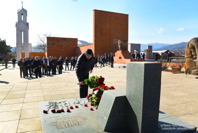 Artsakh Cumhurbaşkanı, Sumgait katliamının kurbanlarının anısına saygı duruşunda bulundu