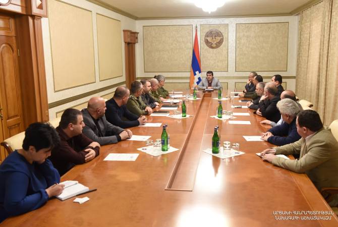 President of Artsakh chairs Security Council extended-format meeting