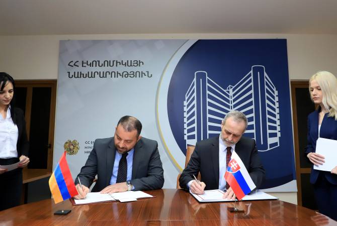 Հայաստանի և Սլովակիայի կառավարությունները ստորագրել են տնտեսական 
համագործակցության համաձայնագիր