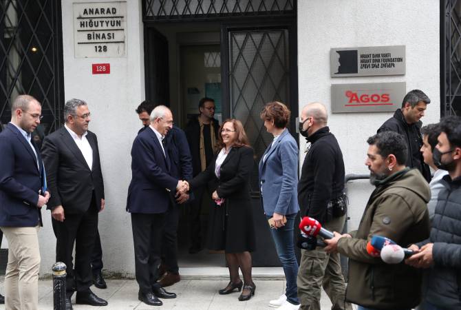 Turkey’s main opposition party leader visits Hrant Dink Foundation