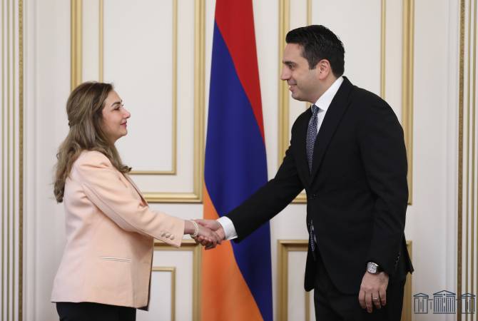 رئيس برلمان أرمينيا يستقبل الوفد الذي ترأسه رئيسة مجموعة الصداقة البرلمانية بين سوريا وأرمينيا 
بمجلس الشعب السوري 
