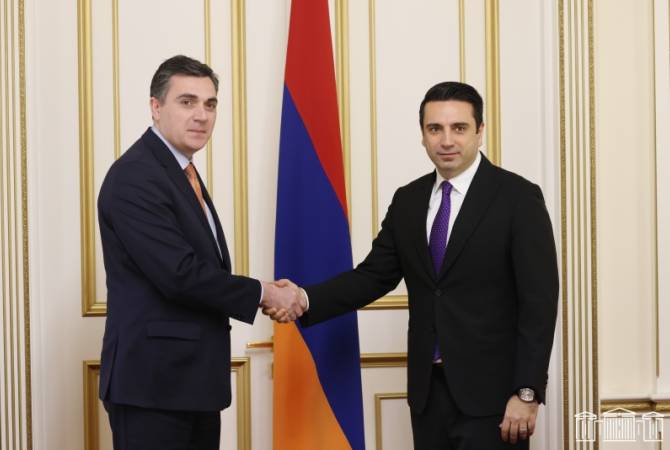 Armenian Speaker of Parliament receives Georgian Foreign Minister