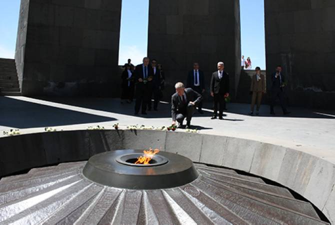 Russia’s Accounts Chamber Chair visits Armenian Genocide Memorial in Yerevan
