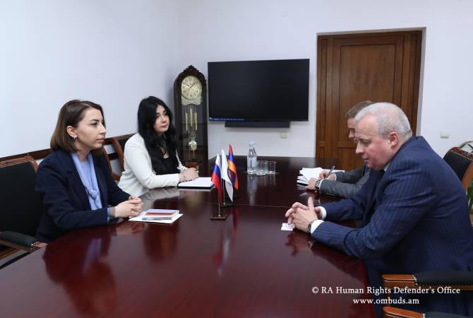 Ombudsperson addresses urgency of repatriating Armenian POWs from Azerbaijan at meeting 
with Russian ambassador