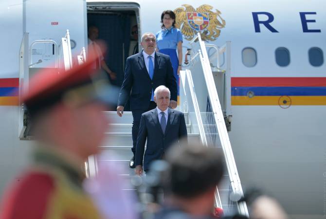 Armenian President arrives in Georgia on official visit