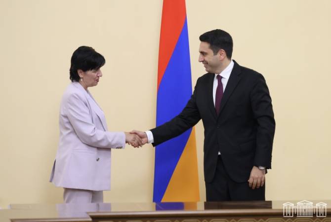 Armenian Speaker of Parliament receives delegation of Artsakh