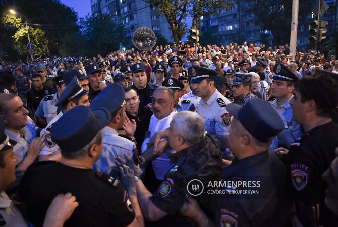 60 injured as protesters clash with police in Yerevan
