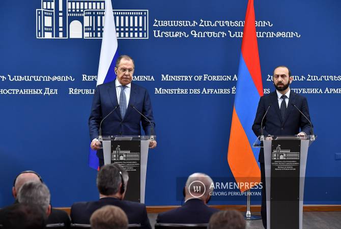 Conférence de presse des ministres des Affaires étrangères d'Arménie et de Russie. DIRECT