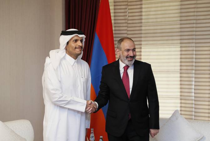 Başbakan Paşinyan, konutunda Katar Dışişleri Bakanı'nı kabul etti 