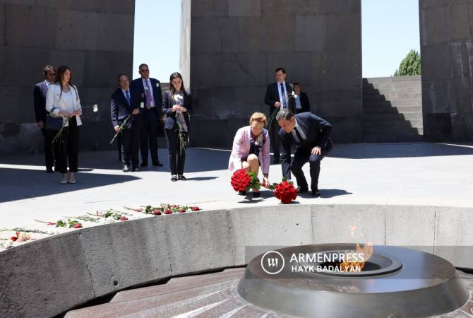 Secretary General of Council of Europe visits Armenian Genocide Memorial in Yerevan