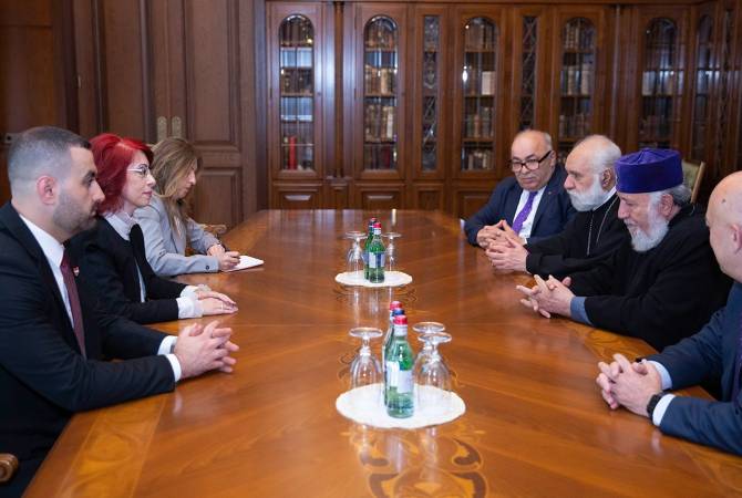 Catholicos of All Armenians receives newly appointed Ambassador of Syria to Armenia