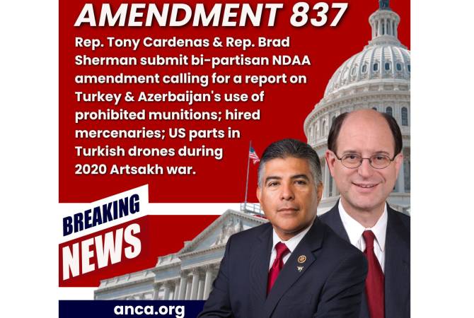 U.S. Congressmen call for report on Azerbaijan’s use of prohibited munitions during 2020 
Artsakh war