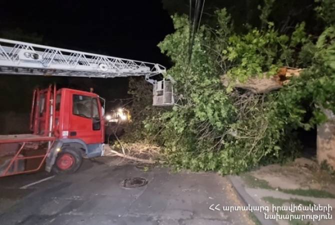 Քամու հետևանքով Երևանում և Աբովյանում վնասվել են շինությունների տանիքներ և 
ավտոմեքենաներ

