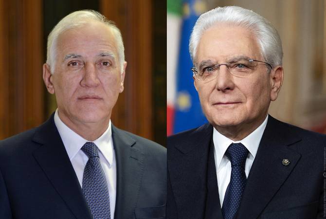 President Khachaturyan felicitates Italy’s Mattarella on birthday 