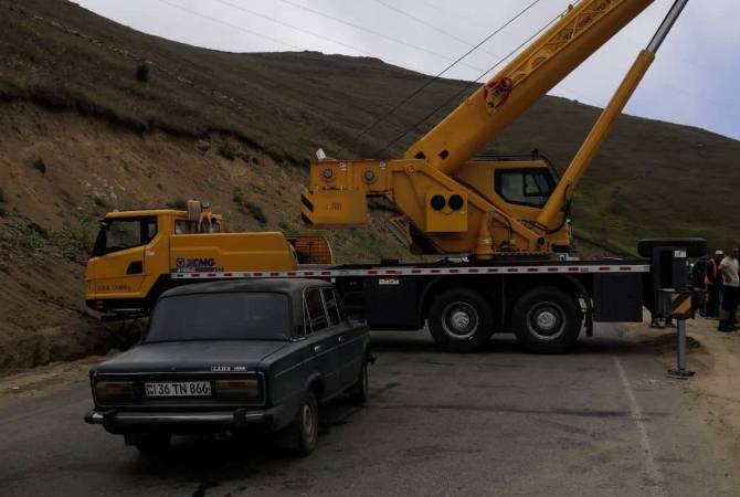 Нарушено движение на одном из участков межгосударственной дороги Ереван-Ерасх-
Горис-Мегри-граница с Ираном
