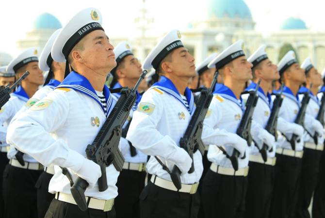 Կասպից ծովի ջրատարածքում տեղի Է ունցել Թուրքմենստանի ռազմածովային ուժերի զորահանդեսը 