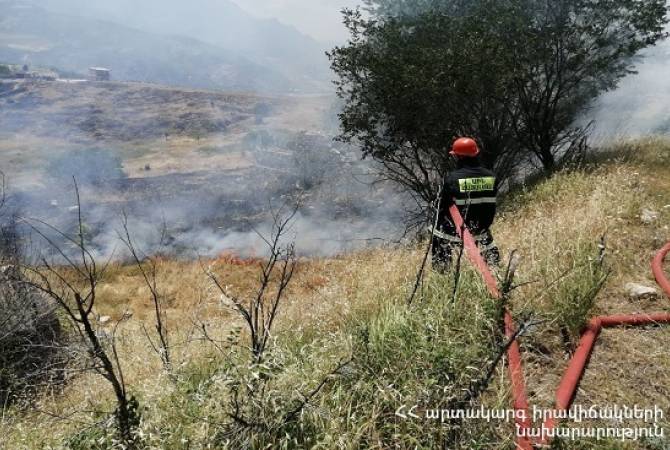 Սյունիքի մարզի Տեղ գյուղում այրվել է մոտ 10 հա խոտածածկույթ