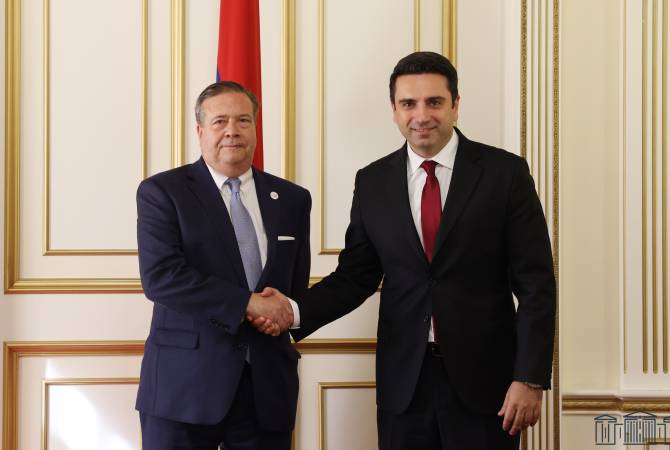 Председатель НС Армении принял директора Международного республиканского 
института по евразийскому региону 


