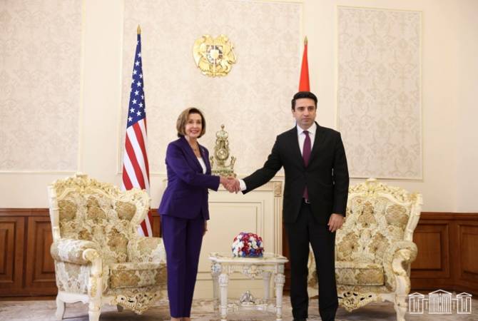 Alen Simonyan, Nancy Pelosi discuss details of further processes in UN SC in frames of security 
of Armenia and region 