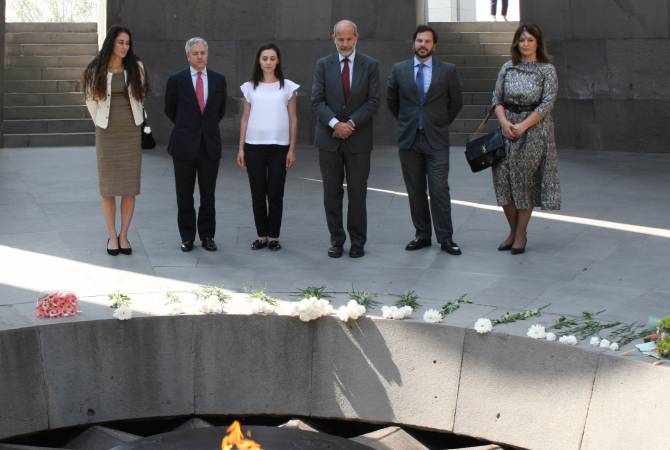 New Ambassador of Spain to Armenia visits Genocide Memorial in Yerevan