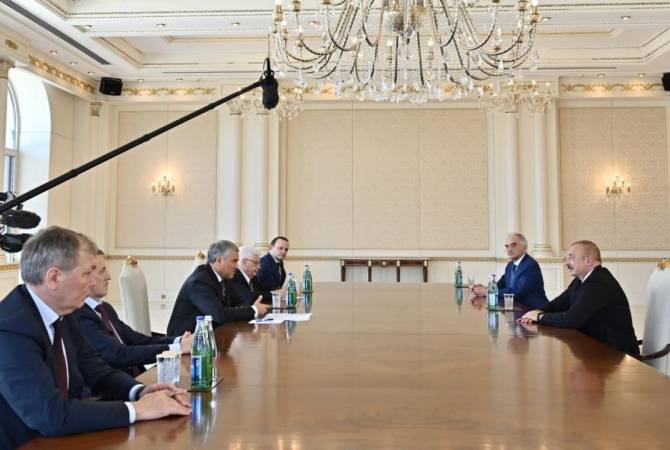 Russian State Duma Speaker meets with Azerbaijani President in Baku
