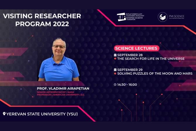 NASA senior astrophysicist, Prof. Vladimir Airapetian to deliver lectures in Yerevan