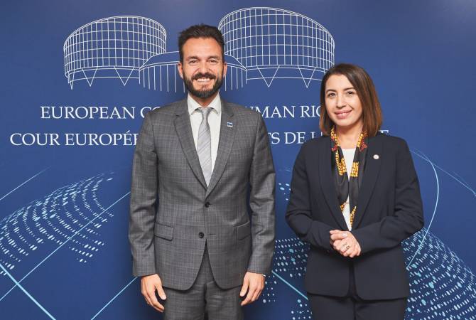 المدافعة عن حقوق الإنسان بأرمينيا كريستين كريكوريان تلتقي رئيس المحكمة الأوروبية لحقوق الإنسان 
روبرت سبانو وبحث العدوان