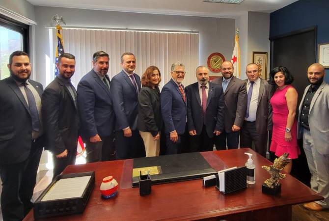Artsakh FM meets with California State Senator Anthony J. Portantino and Assembly member 
Adrin Nazarian in LA