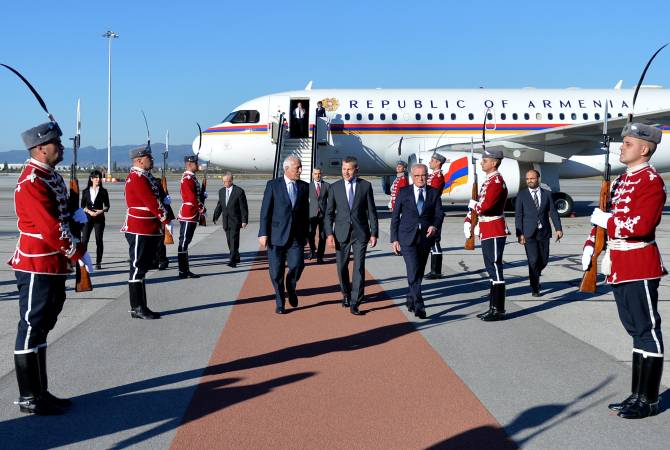 فخامة رئيس الجمهورية فاهاكن خاتشاتوريان يصل إلى بلغاريا في زيارة دولة