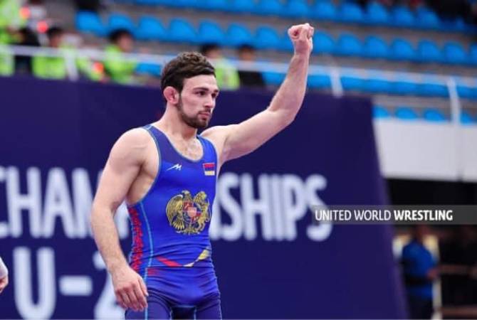 عضو منتخب أرمينيا للمصارعة الحرة أرسين هاروتيونيان يحرز بطولة العالم تحت 23 عام في فئة 61 كغ