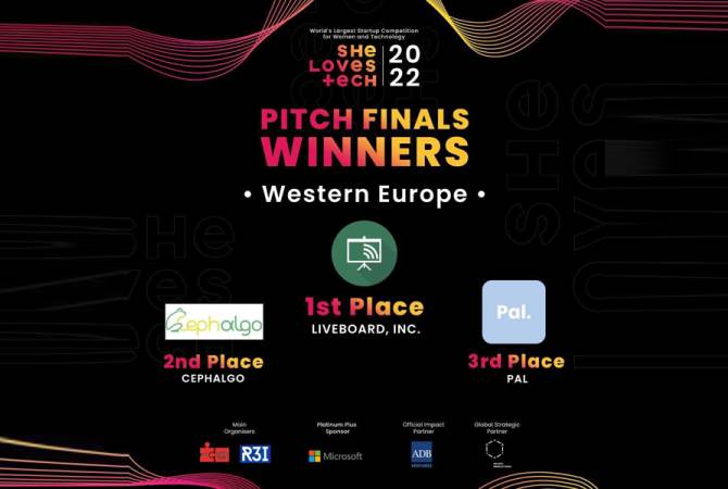 Հայկական LiveBoard-ը հաղթել է She Loves Tech 2022 Summit-ի Արևմտյան Եվրոպայի 
մրցույթում՝ զբաղեցնելով առաջին հորիզոնականը