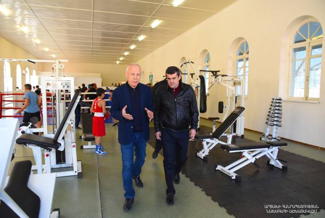 The President of Artsakh participates in the solemn opening ceremony of multifunctional sports 
complex in Chartar