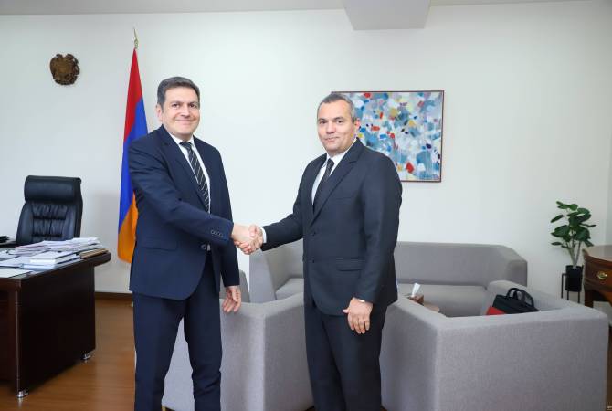 Первый посол Северной Македонии в Армении вручил копии верительных грамот 
замглавы МИД Армении  