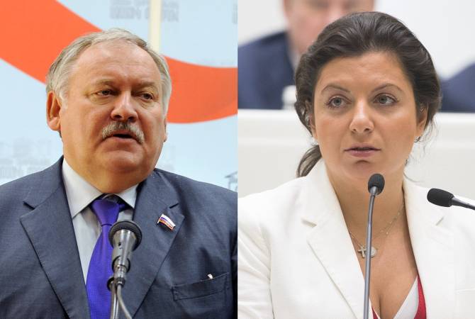 Russia asks Armenia to explain banning lawmaker Zatulin and RT head Margarita Simonyan 