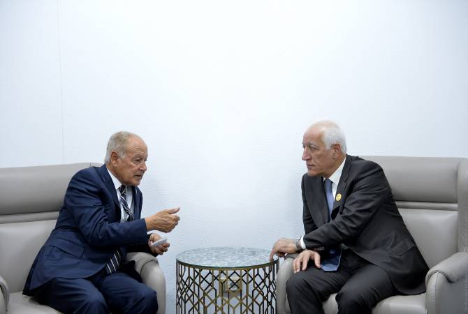 Vahagn Khatchatourian a rencontré le secrétaire général de la Ligue arabe Ahmed Aboul Gheit

