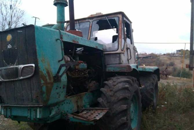 Azerbaijani armed forces open fire on a tractor in Artsakh, injuring a civilian