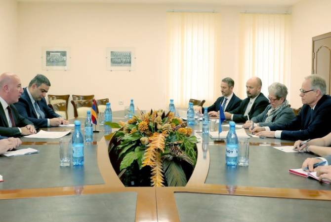 Deputy Defense Minister of Armenia, Michael Siebert discuss issues related to the activity of EU 
observation mission